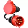 Adapter for Gemini flex 11 kW, CEE Sarkans Three-Phase Power 16A > CEE Sarkans 32A (melns, 30 cm)