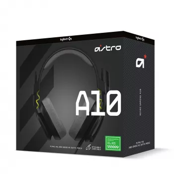 Logitech ASTRO Gaming A10 Gen 2 - austiņas - uzliktās - vadu - 3,5 mm spraudnis - melnas (939-002047)