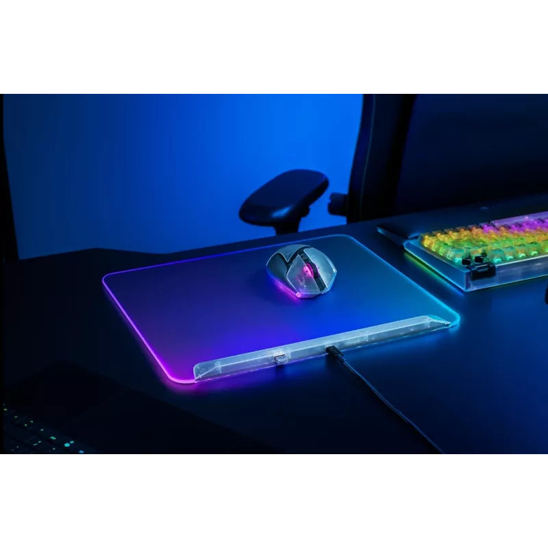 Spēļu peles paliktnis Razer Firefly V2 Pro balta — RGB apgaismojums, USB barošana, neslīdoša pamatne