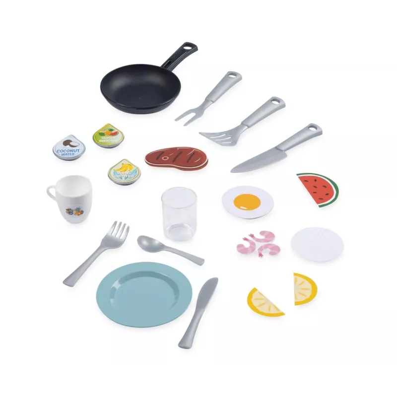 Rotaļu virtuve SMOBY Stitch Kitchen 7600311909 ar piederumiem – bērnu lomu spēļu virtuves komplekts
