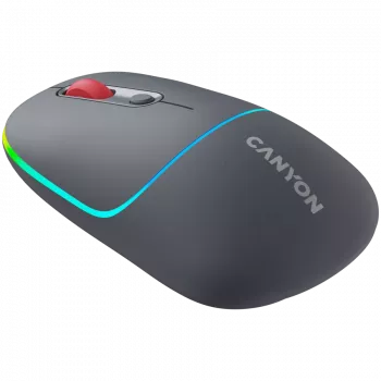 Canyon MW-22 2in1 RGB bezvadu pele - pelēka - Bluetooth/RF - 1.600 dpi - uzlādējama