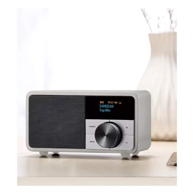 Galda radio Sangean DDR-7 Glacier Silver ar digitālo uztvērēju un Bluetooth