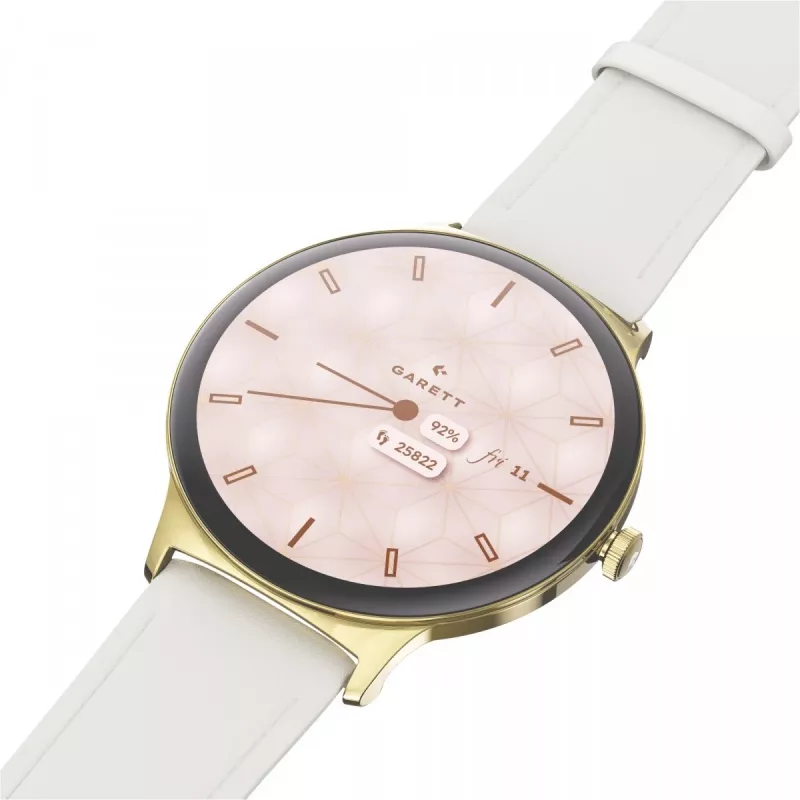 Smartwatch Garett Verona 2 Gold Mesh ar Bluetooth un sirdsdarbības monitoru