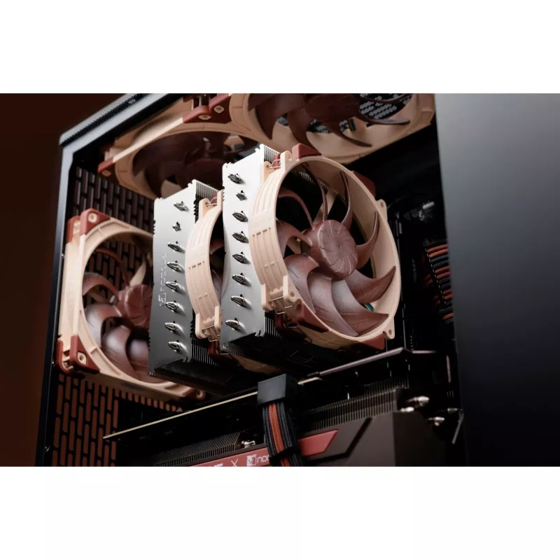 Noctua NH-D15 G2 HBC gaisa dzesētājs, divi 140 mm ventilatori, 1250–1500 RPM, 155,6 m³/h, 12 V, varš, 152×150×168 mm
