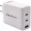 Lādētājs QOLTEC 100W GaN USB-C Dual PD 5–20V 1.5–5A, 2×USB-C