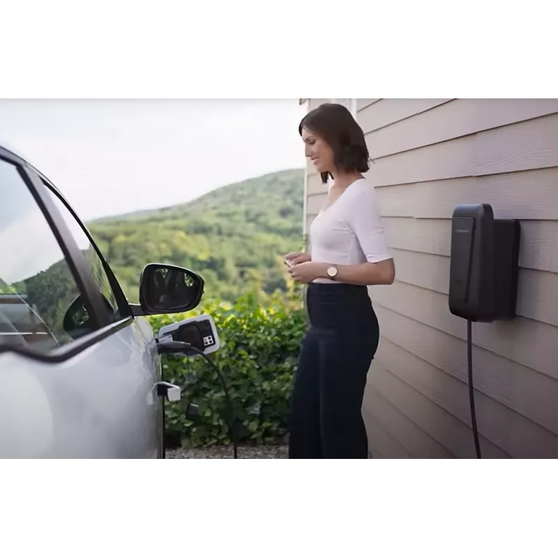 Wall-mount EV charging station Hager witty one 11 kW 3-phase with RFID, Bluetooth and 4.5 m Type 2 kabelis