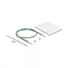 DELOCK 19 collu Keystone ielāpu panelis 24-portu leņķveida ar stiepes samazināšanu, 1U, melns, 482.6×125.5×44.2 mm