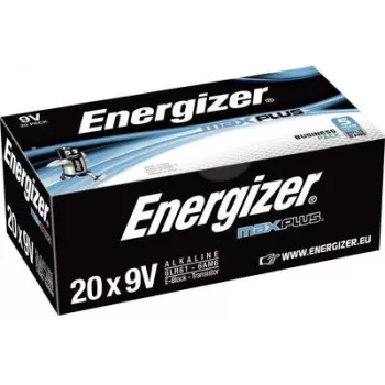 Energizer 9 V bloka baterija alkali-mangāna Max Plus Industrial 9 V 20 gab. (E301323200)