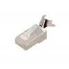 RJ45 savienotājs Extralink CAT6A FTP 8P8C, caurspīdīgs, vīrišķais/sievišķais, 1 gab.