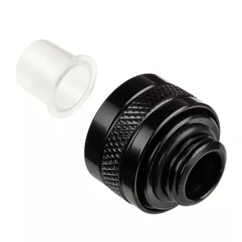 Armatūra Alphacool 17471 — misiņa melna, Ø22 mm, augstums 20 mm