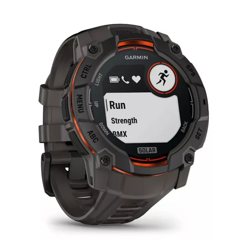 Garmin Instinct 3 Solar GPS viedpulkstenis 1,3 collu MIP 176x176 skārienekrāns melnā krāsā