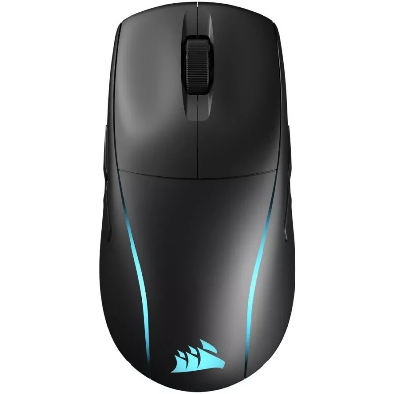 Spēļu peles paliktnis CORSAIR M75 — melns, vienkrāsains virsma, svars 0,089 kg