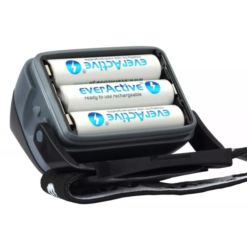 Galvas lukturītis everActive HL-150, galvas lampa, 150 lm, 3 W, IPX4, 3×AAA, melns