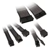Kabeļu pagarinātāju komplekts Kolink Core Adept — pīts PET apvalks, 6 gabalu komplekts, 20+4 kontaktu, 8 kontaktu, 4+4 kontaktu, 3×6+2 kontaktu (300–350 mm)
