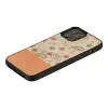 Aizsargtelefona maciņš man and wood iPhone 12 Pro Max — rozā zieds uz melna