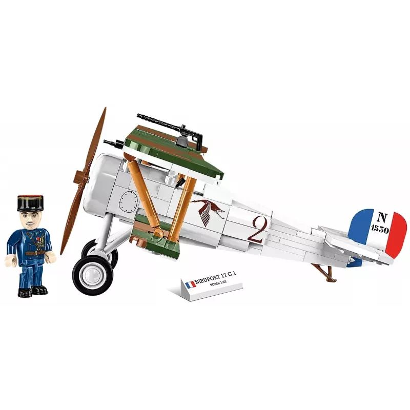 Konstruktors Cobi Blocks Nieuport 17 C.1 277 gab. — Modeļa lidmašīnas komplekts, kolekcionējams klucīšu komplekts