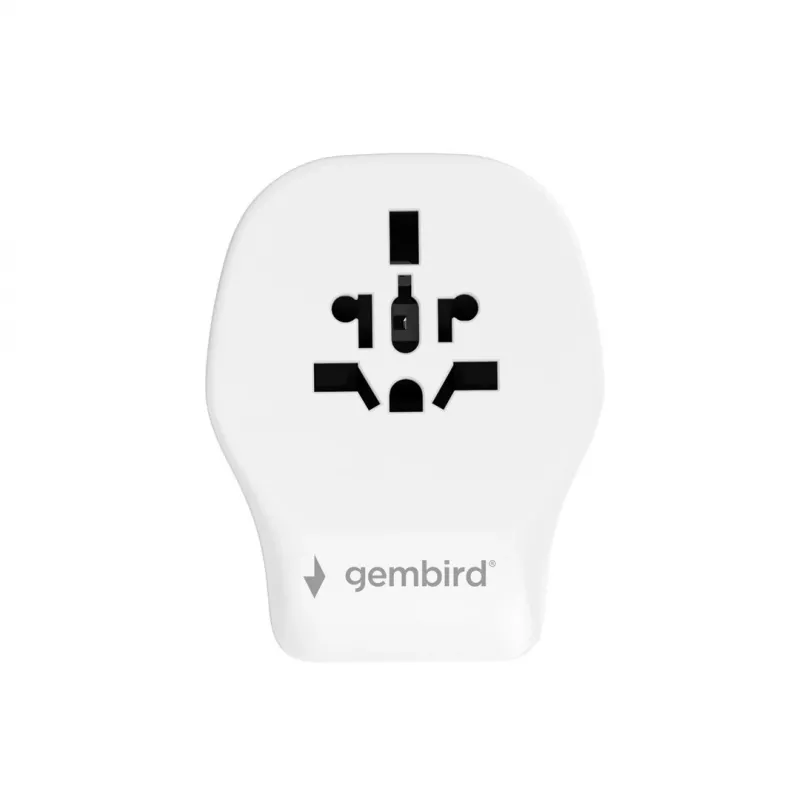 Sienas ceļojumu adapteris GEMBIRD TPA-1A2C20-02-W 20W — 1×USB-A + 2×USB-C, Type G spraudnis, 100–250V, balts