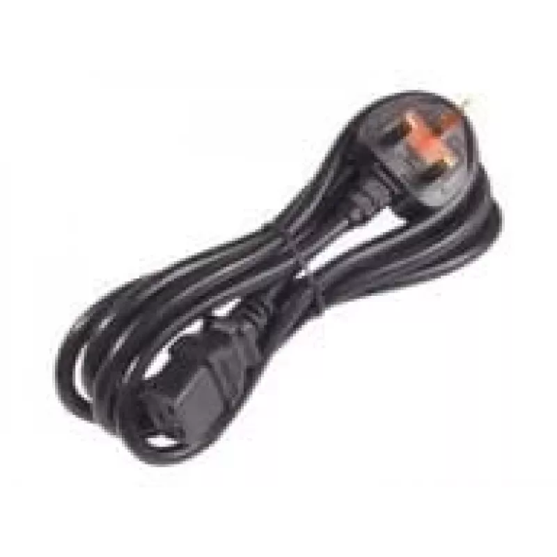APC AP9895 barošanas kabelis, 16A 200-240V, C19 uz UK spraudni BS 1363A, 2,44 m, melns