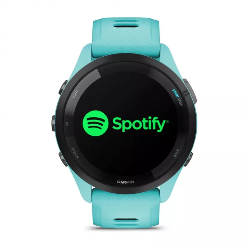 Garmin Forerunner 265 3,3 cm (1,3) AMOLED 46 mm Digitāls 416 x 416 pikseļi Skārienekrāns Melns, Zils Wi-Fi GPS (satelīts)
