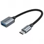 Vention USB 3.0 C maza uz A sievišķā OTG kabelis 0,15 m pelēks alumīnija sakausējuma tips