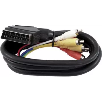 SCART uz 6x RCA adaptera kabelis Omnitronic 1,5 m