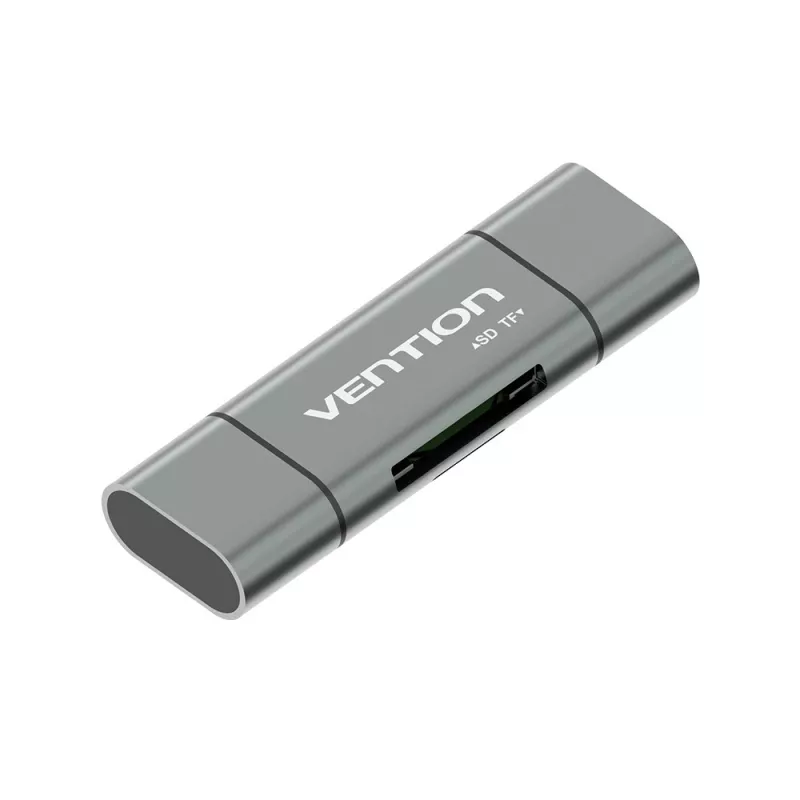 Vention USB3.0 daudzfunkciju karšu lasītājs pelēks metāla tipa