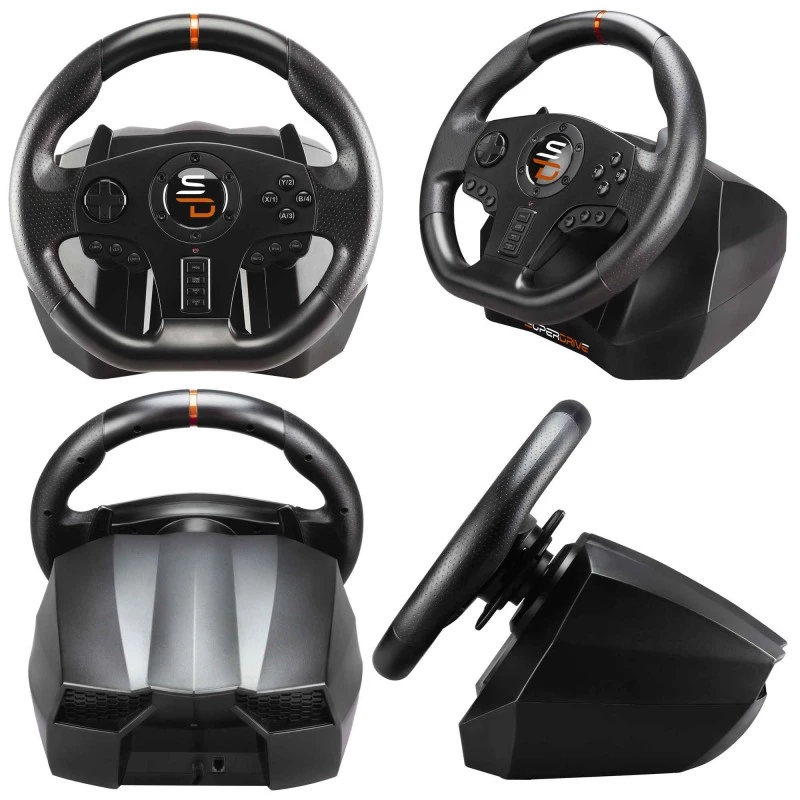 Subsonic SA5595-PC spēļu kontrolieris melns USB stūre + pedāļi
