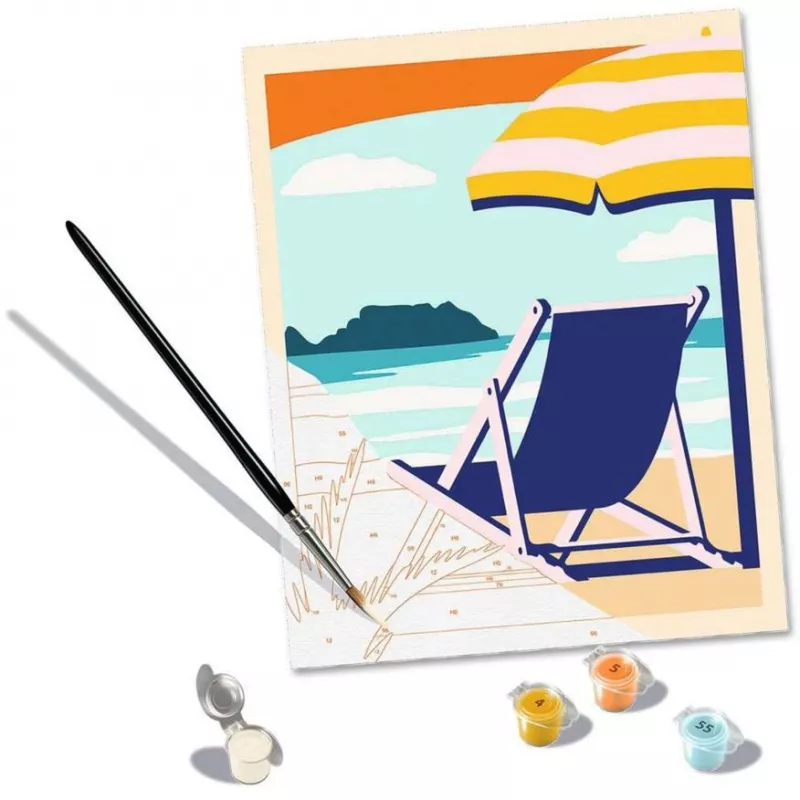 Krāsošanas komplekts Ravensburger CreArt – Relax at the Beach (23897) mākslas komplekts