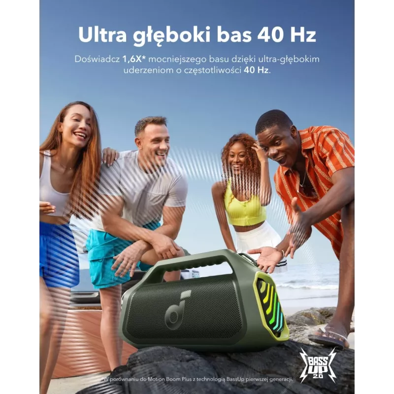 Boom 2 Plus | Jaudīgs āra basa Bluetooth skaļrunis Adventure Green