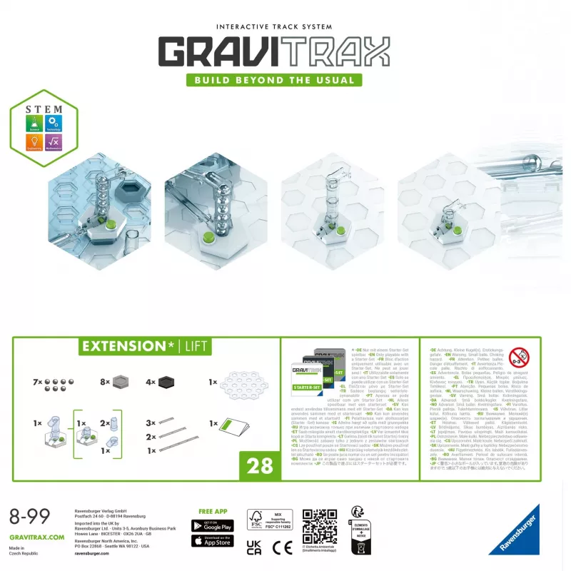 GraviTrax Extension Lift Ravensburger 22419 Daudzkrāsains
