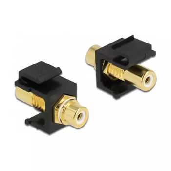 Keystone Module DeLOCK 86746 plakans Melns RCA Connector