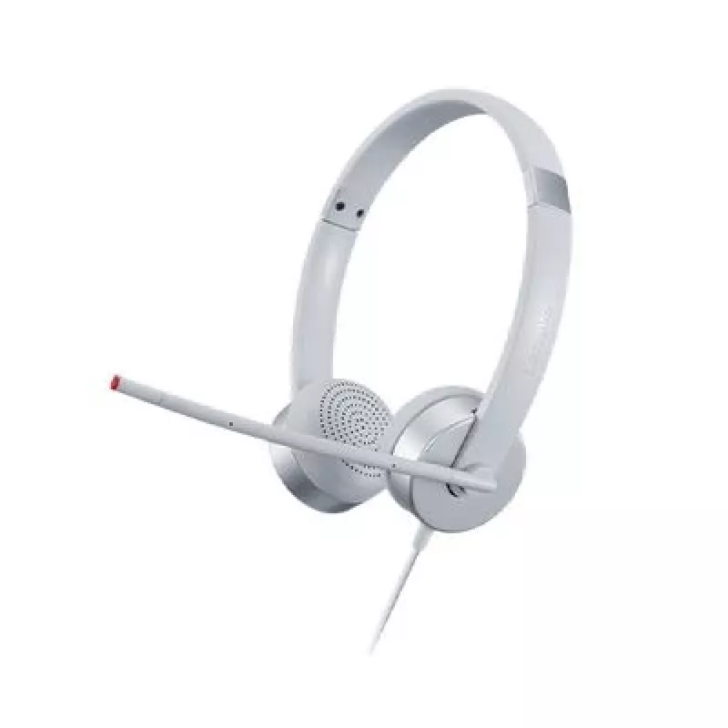 Lenovo 100 Stereo Analogā Austiņa Birojam/Zvanu centram Sudraba