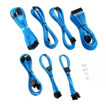 Barošanas kabeļa komplekts CableMod C-Series PRO ModMesh RM Melns Label Hellblau CM-PCSR-16P3KIT-NKLB-R datora barošanas blokam