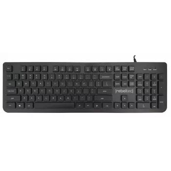 USB multivides tastatūra Rebeltec RBLKLA00042 — pilna izmēra, melna