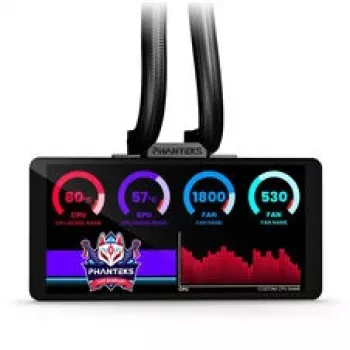 Phanteks Glacier One 360M25 LCD AiO-Liquid Cooling, 6 collu displejs - 360 mm, melna