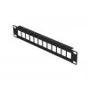 Patch panel Extralink 12-port UTP 10 collu metāla korpuss, melns