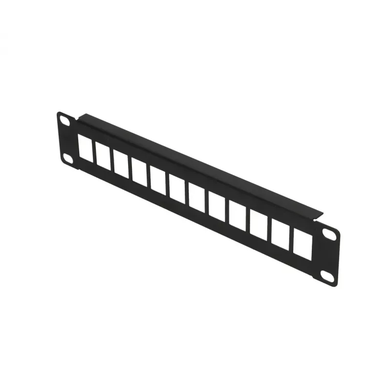 Patch panel Extralink 12-port UTP 10 collu metāla korpuss, melns