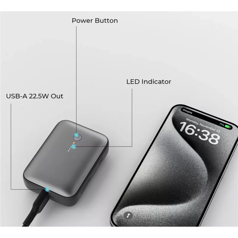 AUKEY 157000 power bank 10000 mAh Grey
