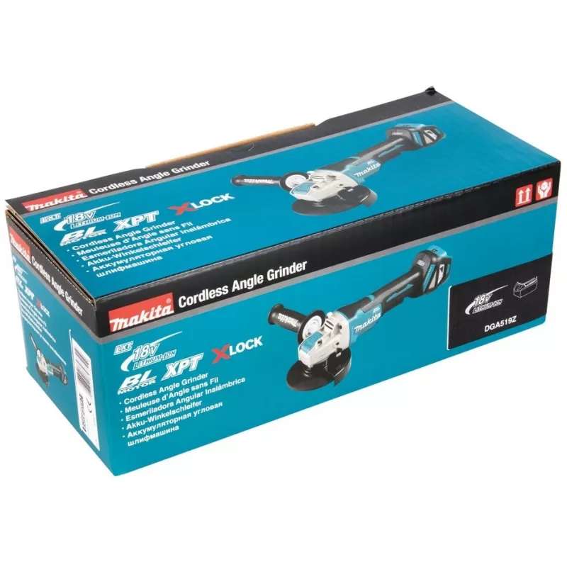 Makita DGA519Z - leņķa slīpmašīna - bezvada - 125 mm - bez akumulatora - 18 V (DGA519Z)