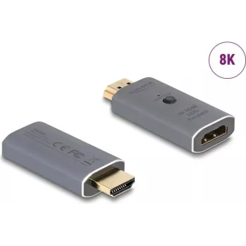 HDMI dzimuma pārveidotājs DeLOCK 64324 HDMI uz HDMI antracīta krāsā