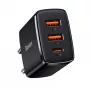 Baseus 30 W USB lādētājs QC PD3.0 Type C PD ātra uzlāde, ātrs tālruņa lādētājs iPhone 17 16 15 14 13 12 Pro Max Xiaomi Samsung