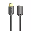 HDMI kabelis Vention AHCBD 0,5 m, HDMI Type A vīriešu uz HDMI Type A sieviešu, HDMI 2.0, apzeltīti kontakti, melns
