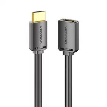 HDMI kabelis Vention AHCBD 0,5 m, HDMI Type A vīriešu uz HDMI Type A sieviešu, HDMI 2.0, apzeltīti kontakti, melns