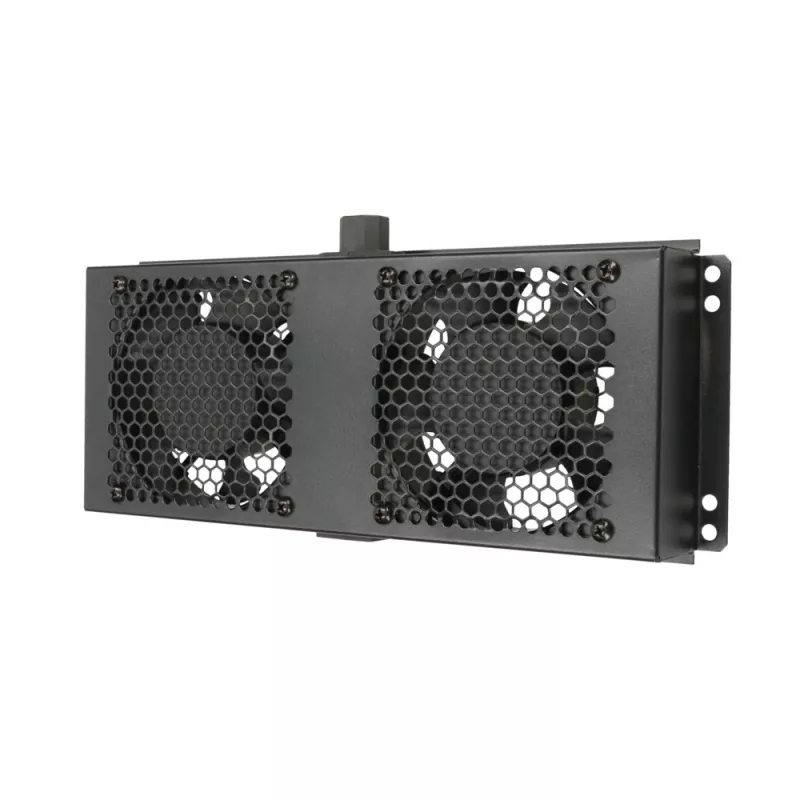 Dzesēšanas ventilators Extralink 2 FANS ROOF COOLING UNIT 220V AC melns metāla