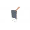 Kempinga krēsls Outwell Blackpool Ocean Blue — divkāju salokāmais krēsls, maksimālā slodze 120 kg, 3,3 kg, 55 cm plats