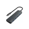 USB centrmezgls SAVIO AK-54 — 4 x USB-A (USB 3.2 Gen 1), USB-C resursdators, melns