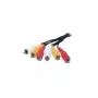 shiverpeaks BASIC-S 3x RCA - 3x RCA 1,5 m - 3 x RCA - vīr. - 3 x RCA - vīr. - niķelis - melns - sarkans - balts - dzeltens (BS40150-1.5)