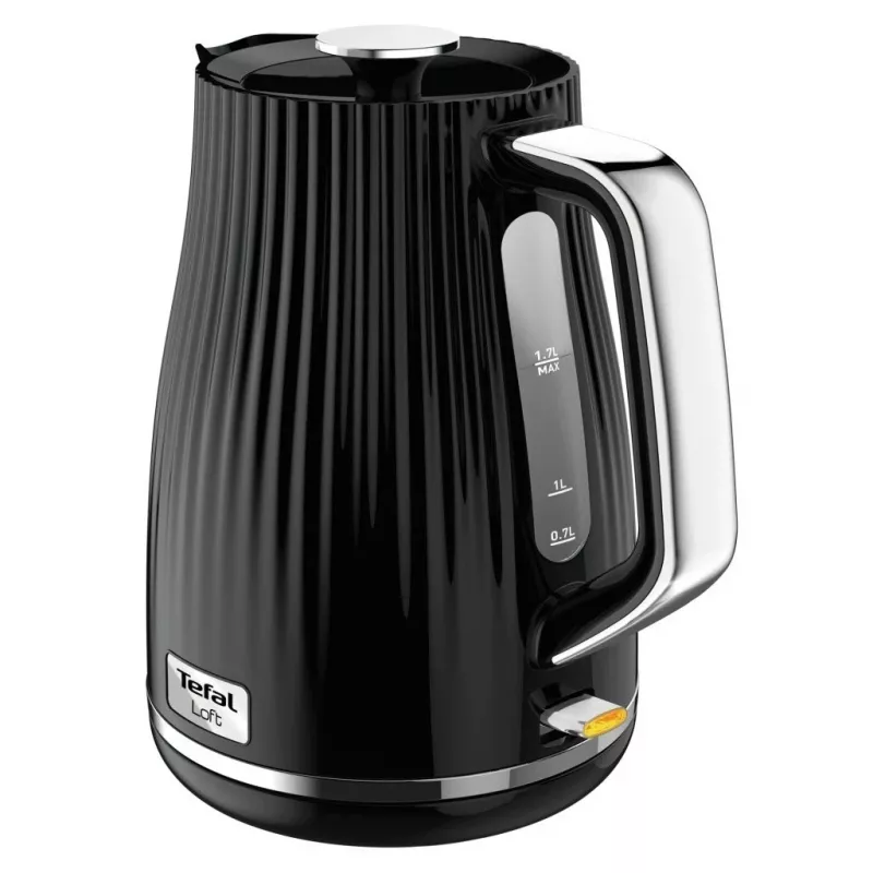Tefal KO2508 1,7 L 2400 W melna elektriskā tējkanna ar slēptu sildelementu