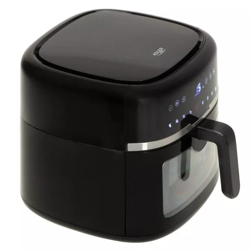 Adler AD 6318 karstā gaisa friteris, 8 l, 2500 W, LCD displejs, 9 programmas, melns