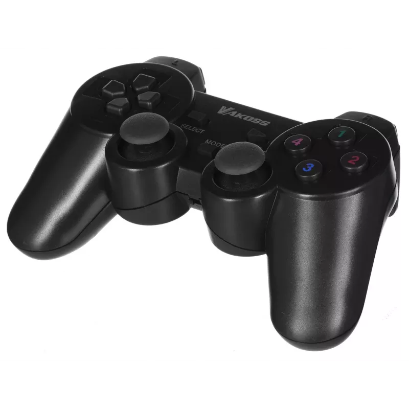 Spēļu kontrolieris VAKOSS GP-3925BK Melns bezvadu RF analogais/ciparu PC un PlayStation 3, 12 pogas, 2,4 GHz, nano uztvērējs